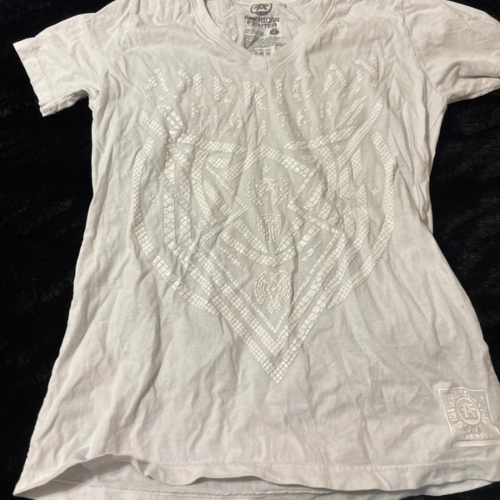 American Fighter White Graphic Tee